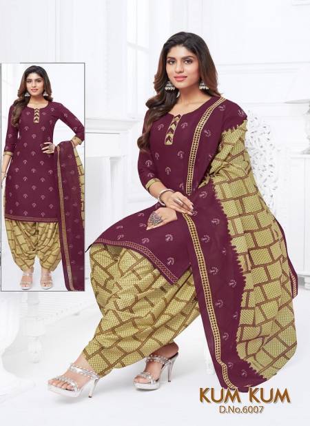 Devi Kum Kum Patiyala 6 Regular Wear Wholesale Cotton Dress Material
